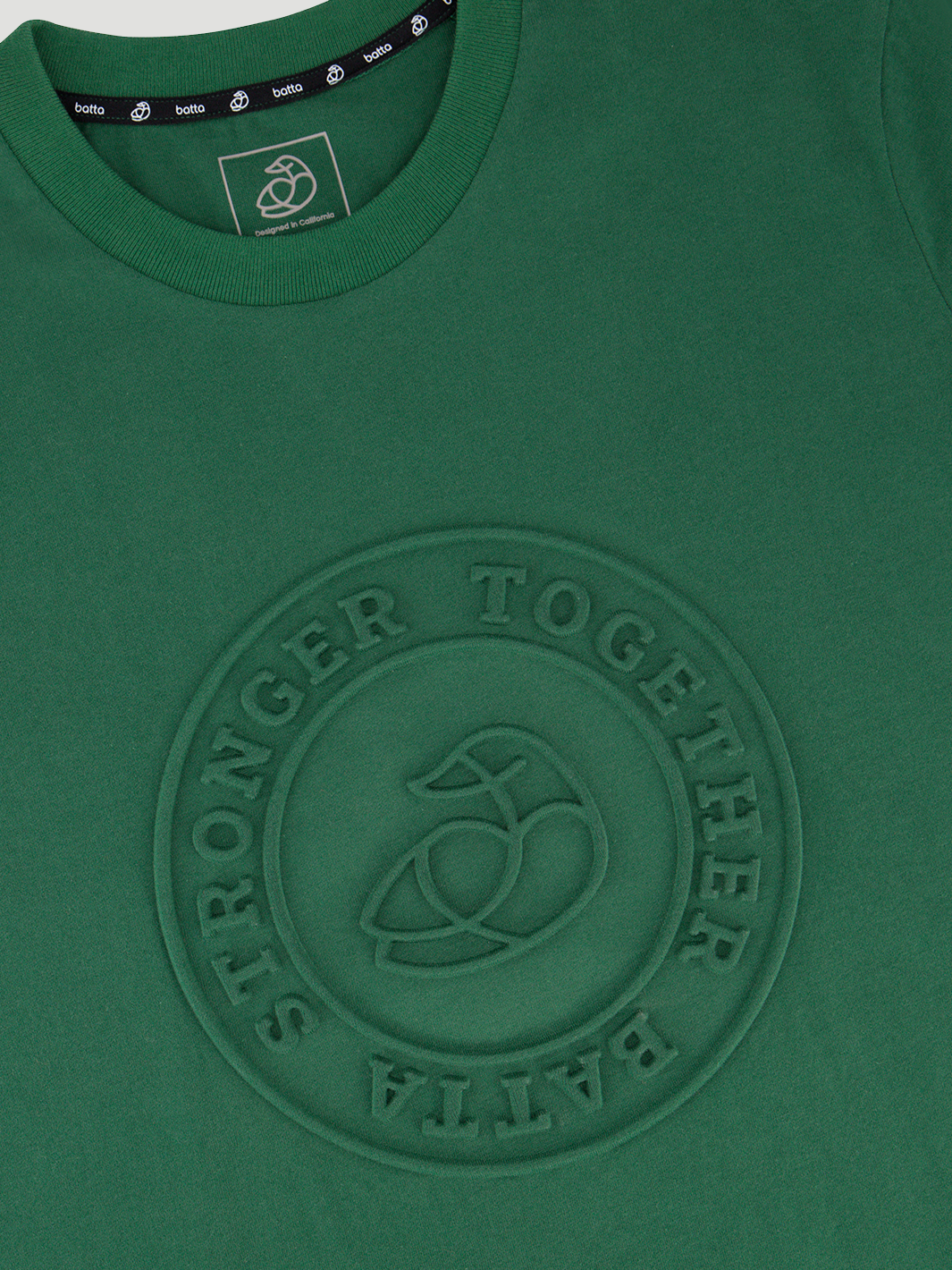 Women Cotton T- Shirt Embossed Stronger Together