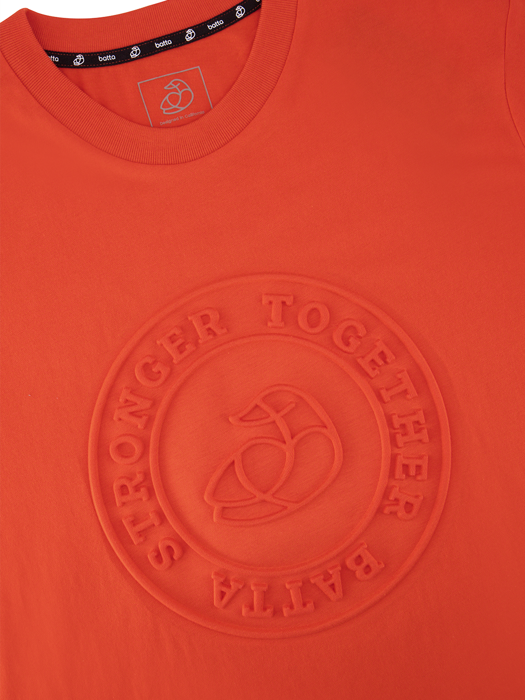 Women Cotton T- Shirt Embossed Stronger Together