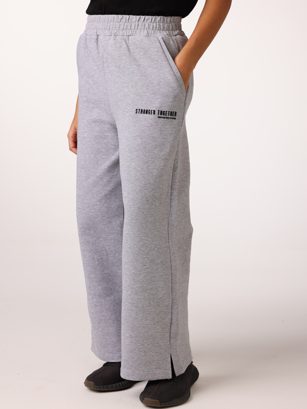 Women Wide High Waist Light Beige Pants