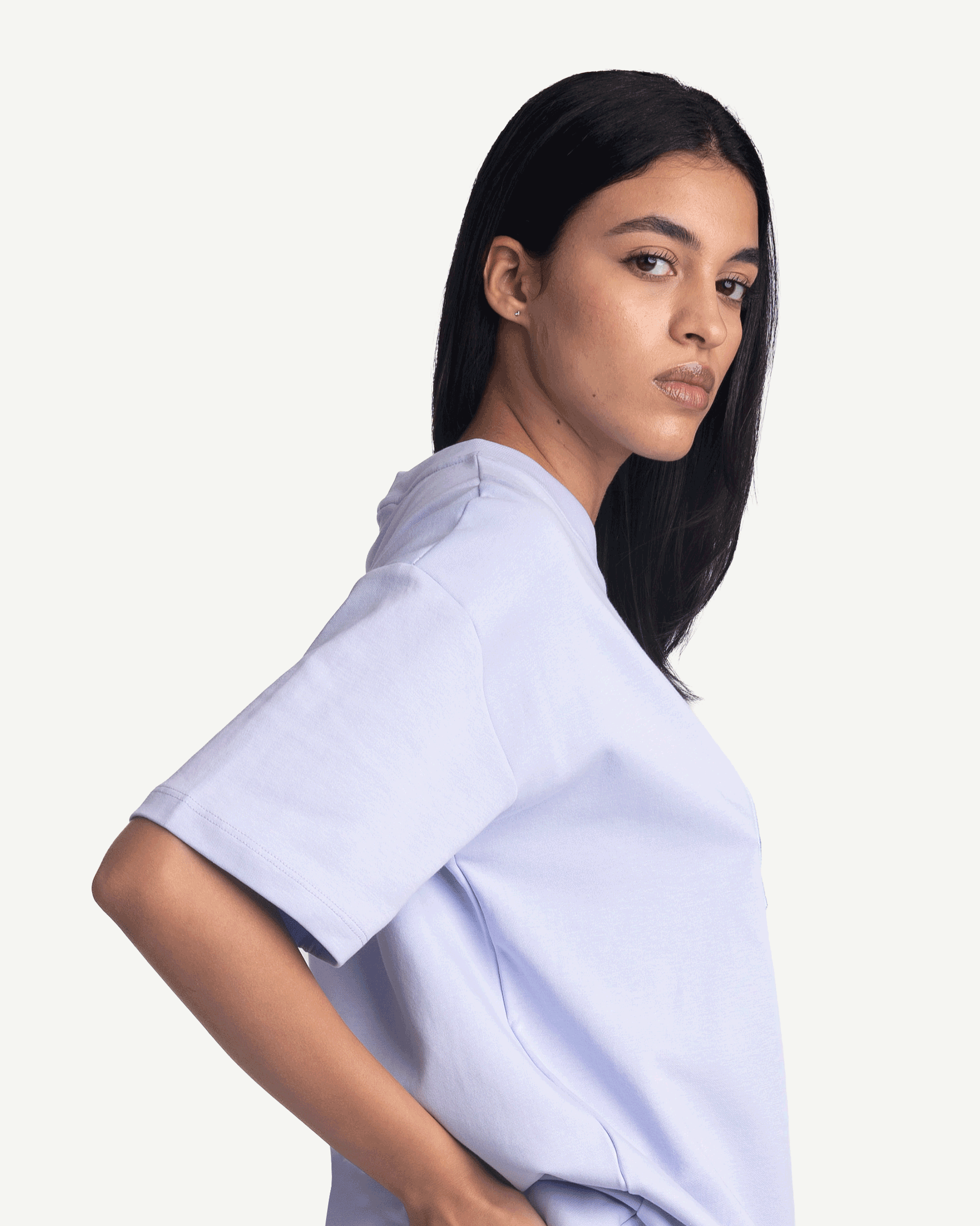 ADOS Women Cotton T Shirt with 3D Embroidery