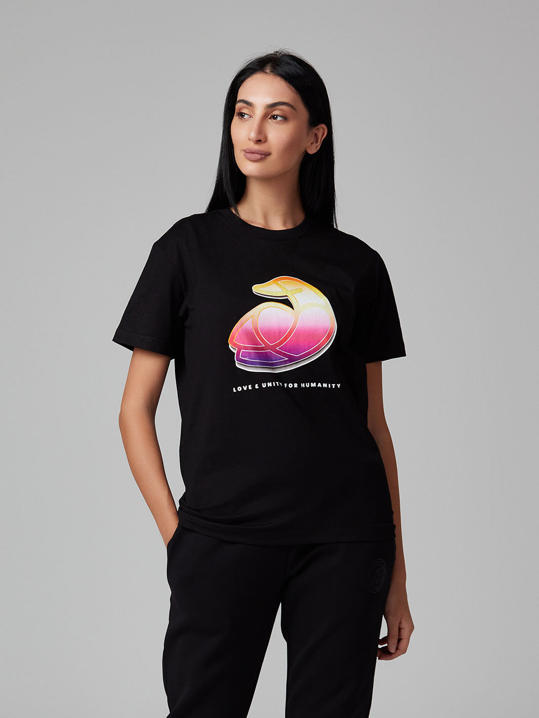 Women Cotton T-Shirt Love & Unity for Humanity