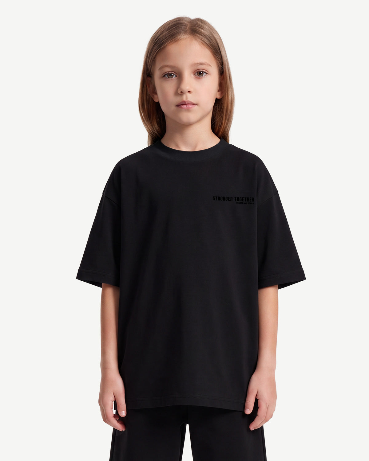 Kids Oversized Light Breathable T-Shirt - Stronger Together