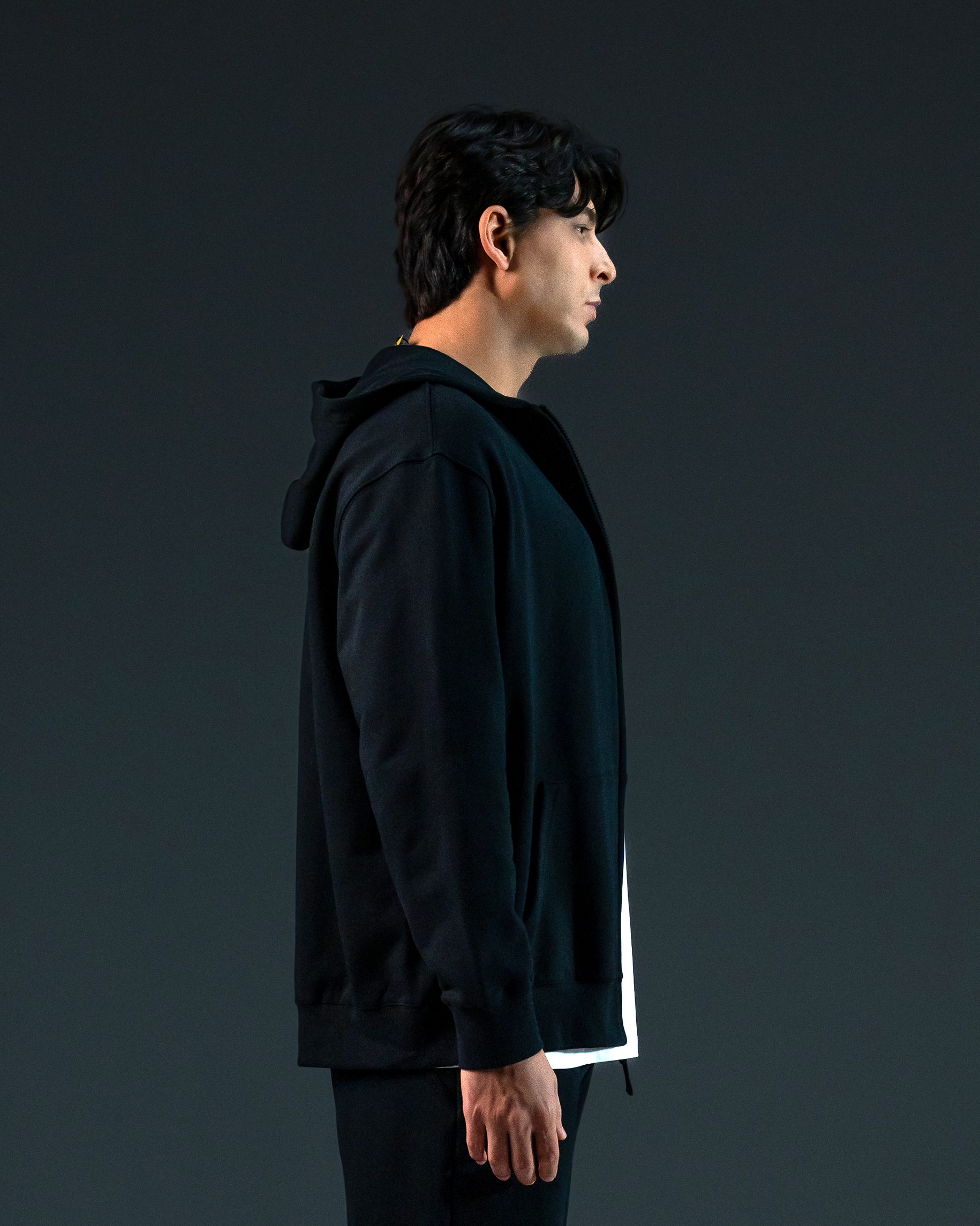 Embroidered Classic Full Zip Men Hoodie