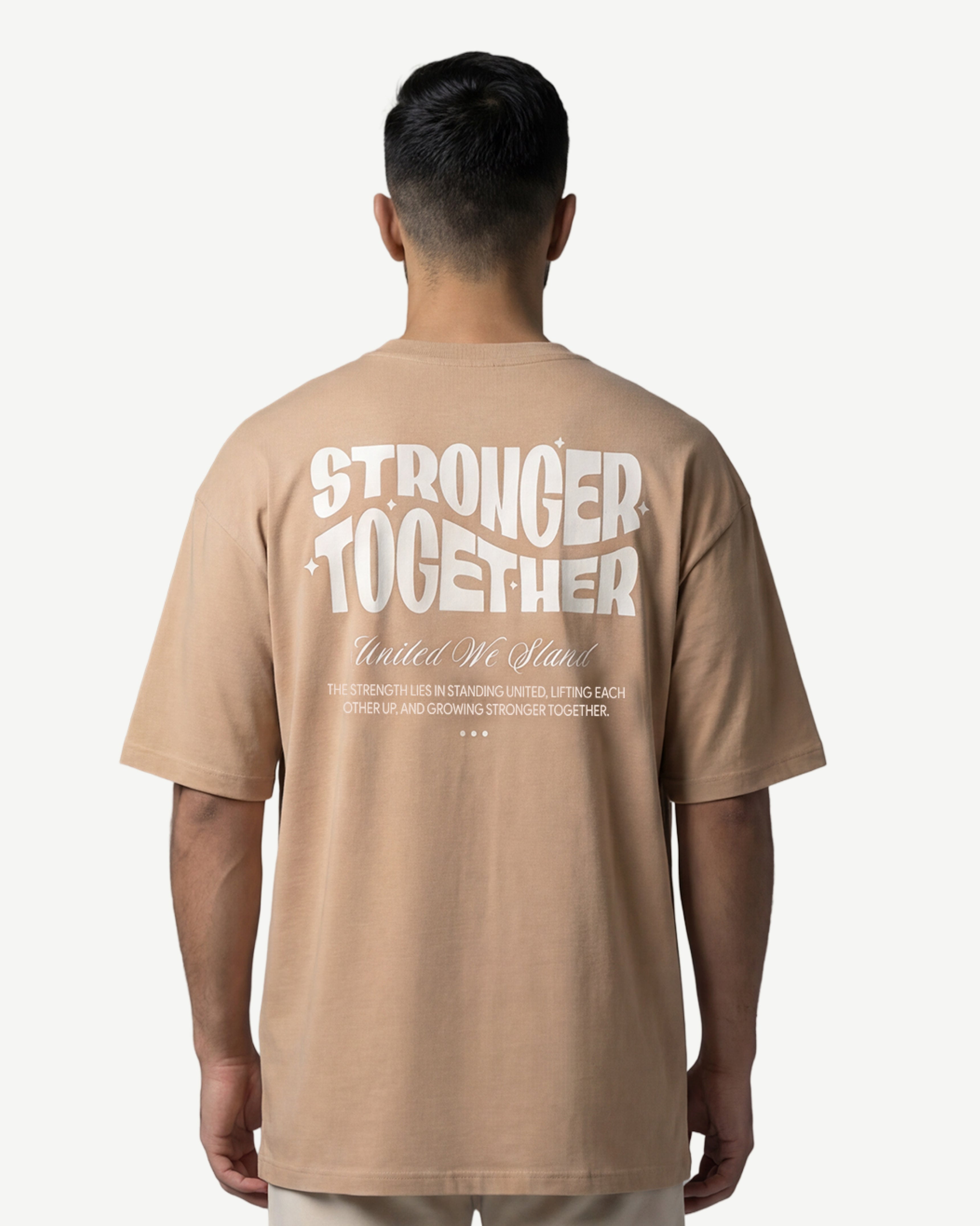Men Oversized Stronger Together Graphic Tee