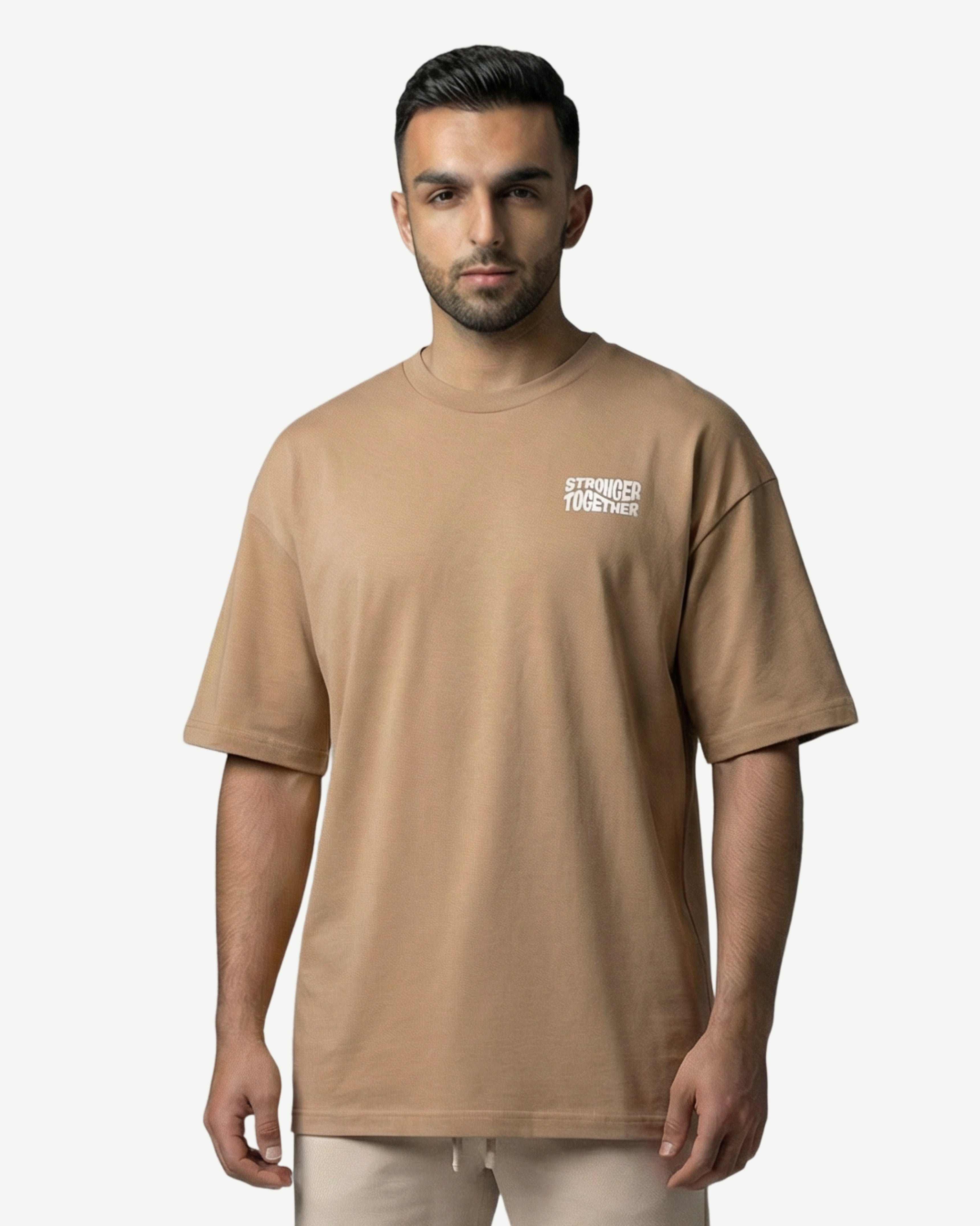 Men Oversized Stronger Together Graphic Tee