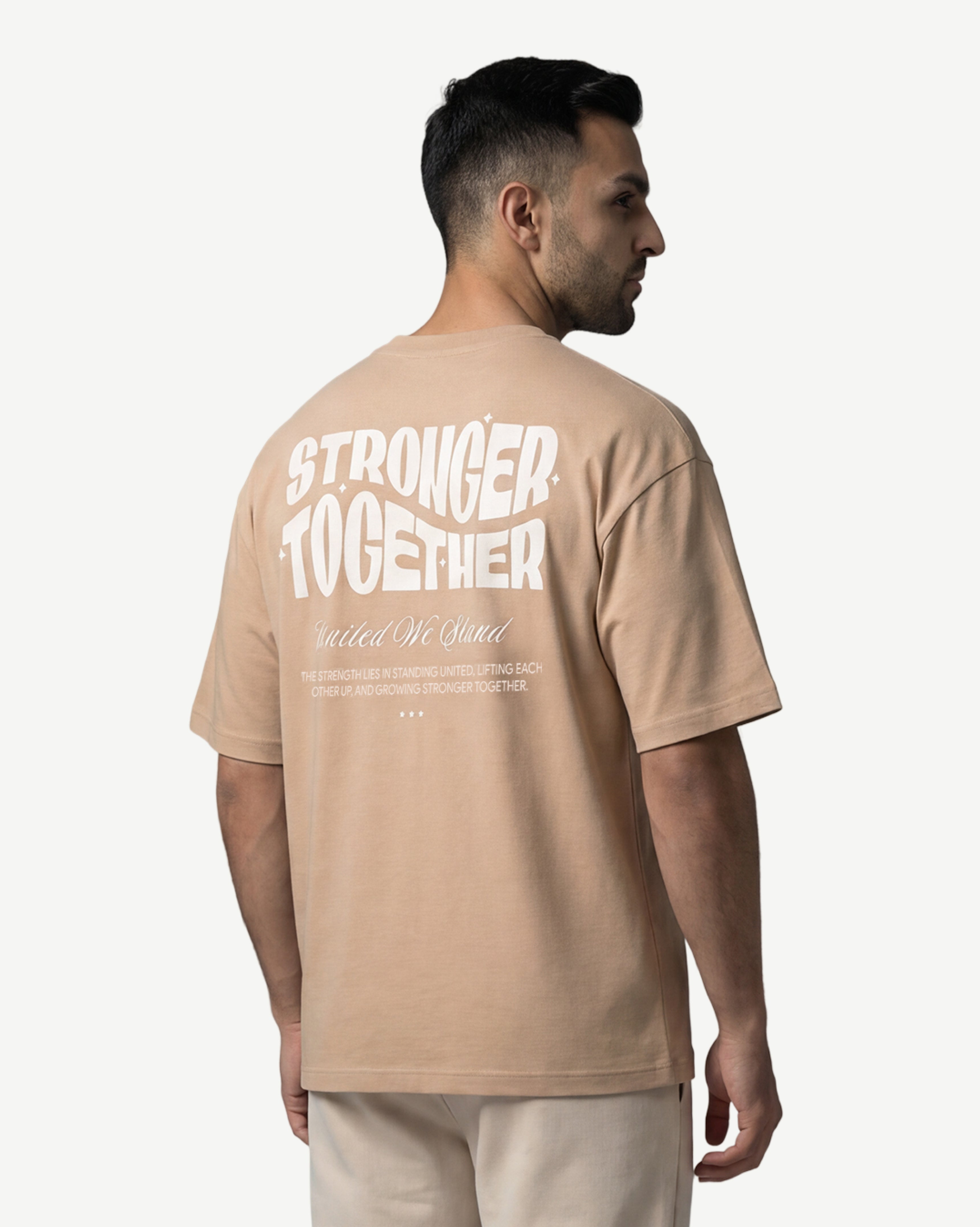Men Oversized Stronger Together Graphic Tee