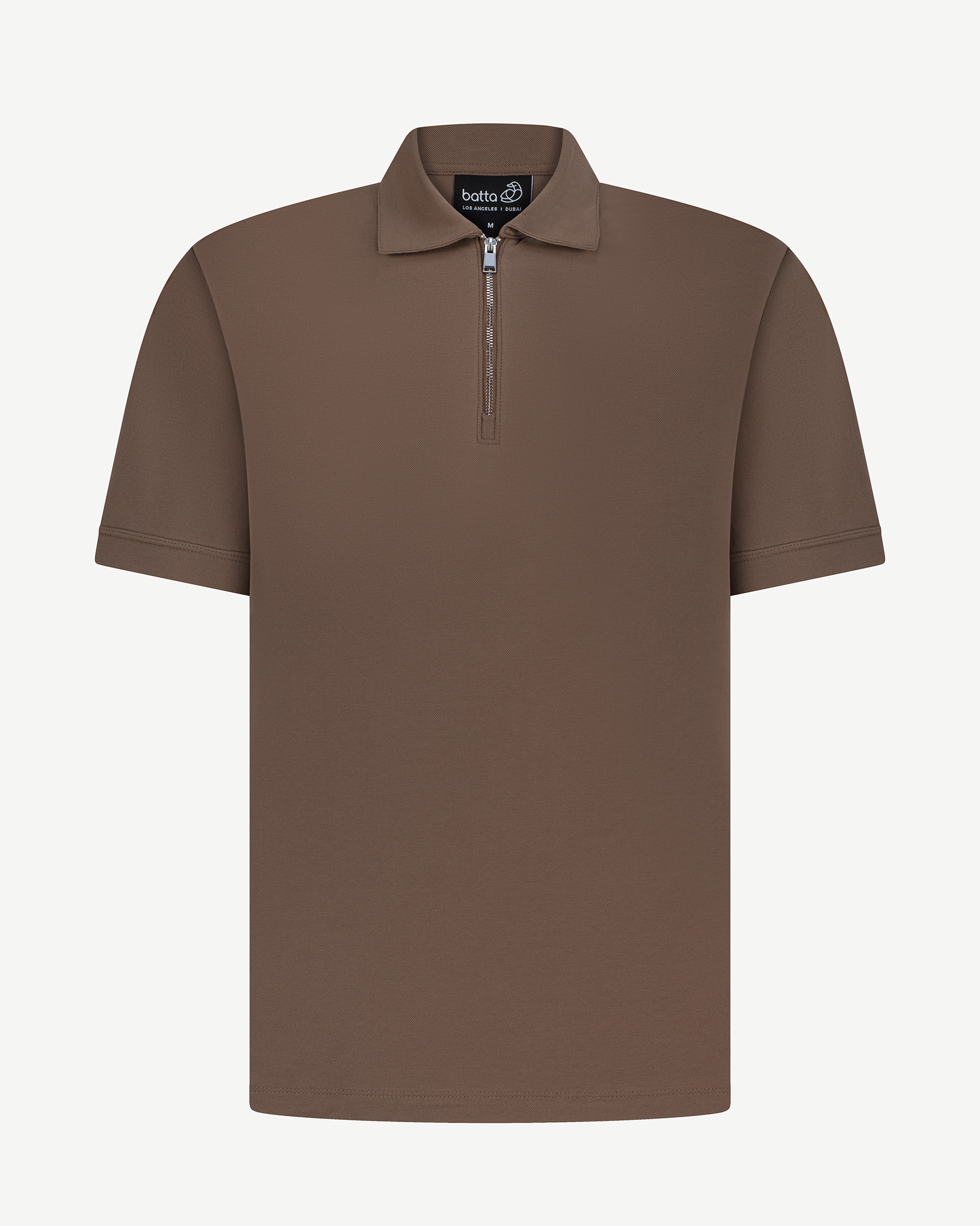 Half-Zip Textured Polo Shirt