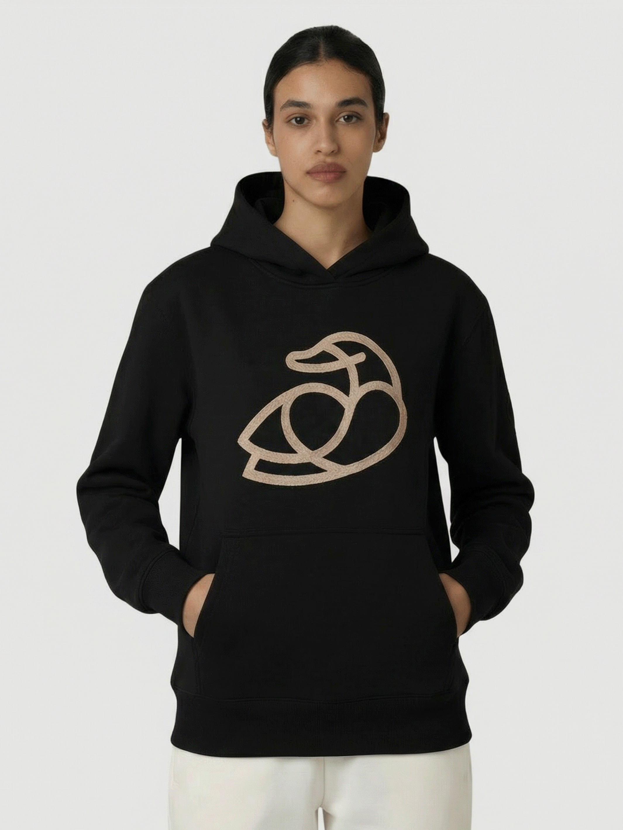 Women AD03 Soft Flat Embroidery Hoodie