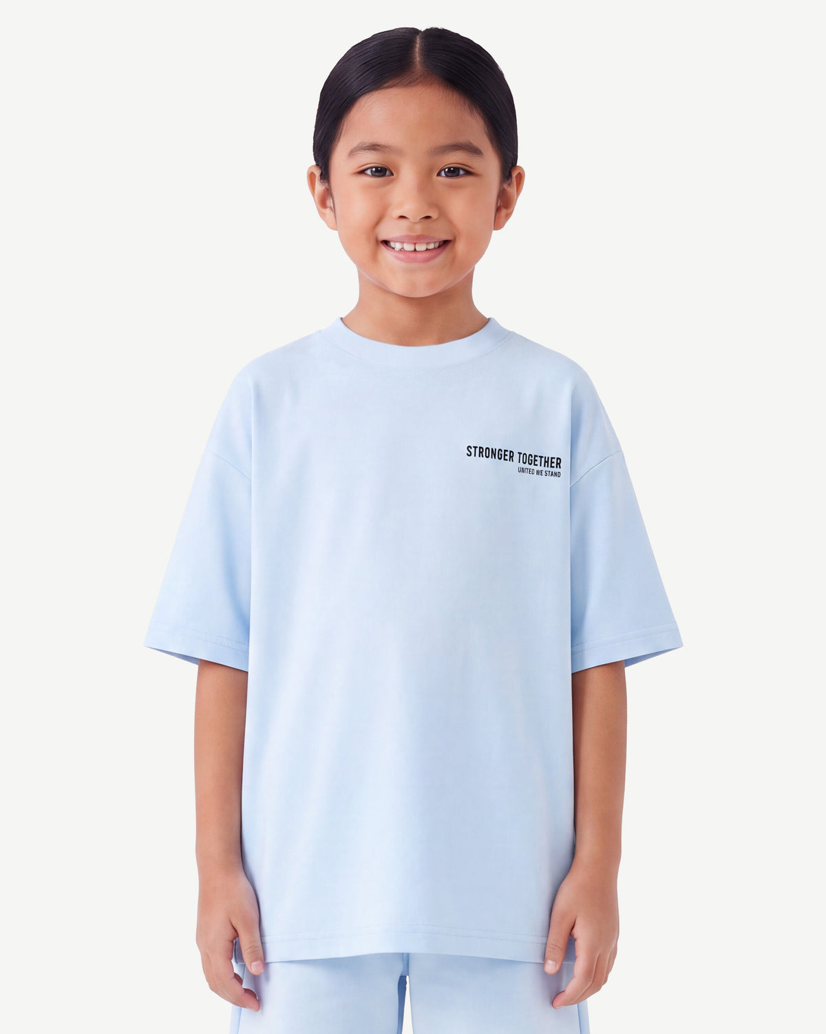 Kids Oversized Light Breathable T-Shirt - Stronger Together