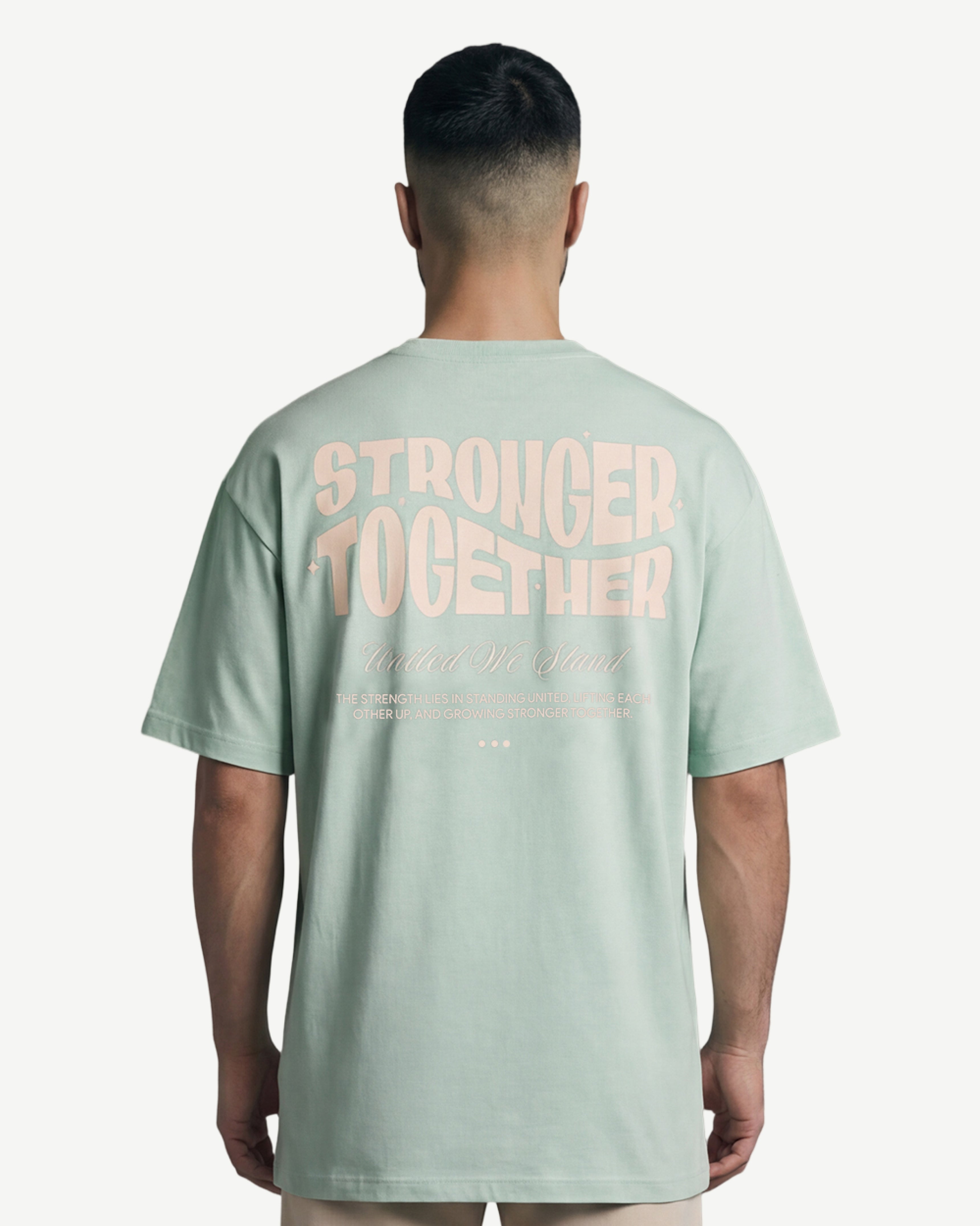 Men Oversized Stronger Together Graphic Tee