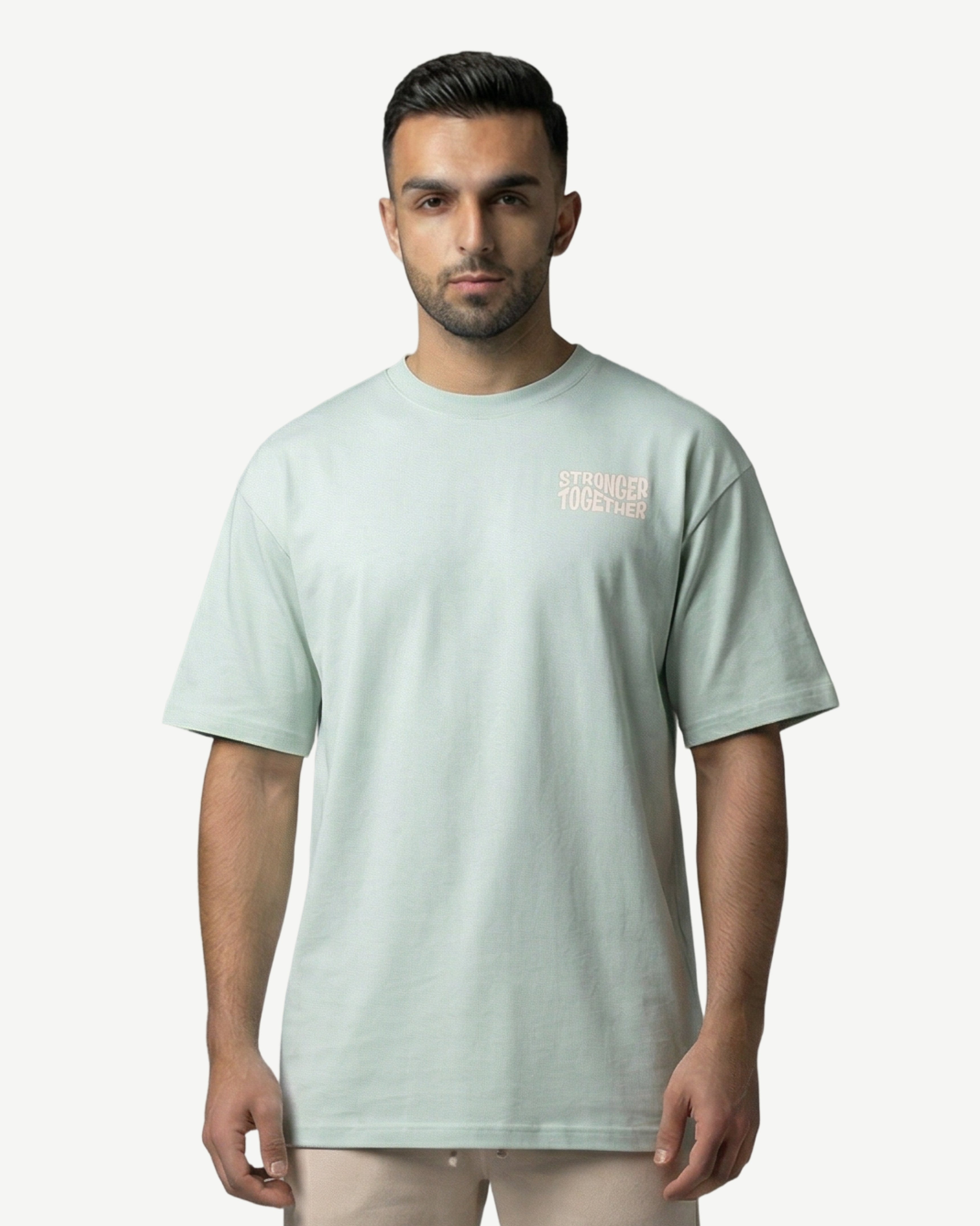 Men Oversized Stronger Together Graphic Tee