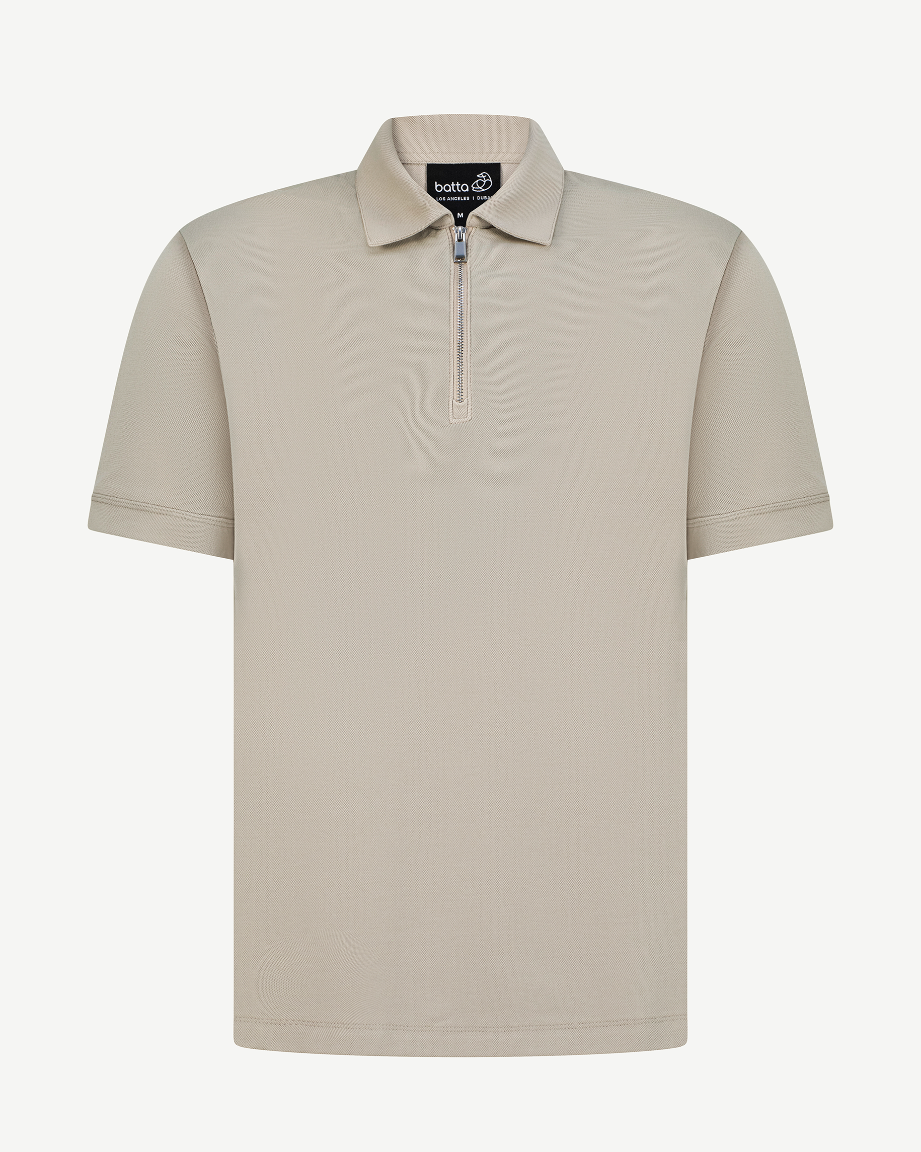 Half-Zip Textured Polo Shirt