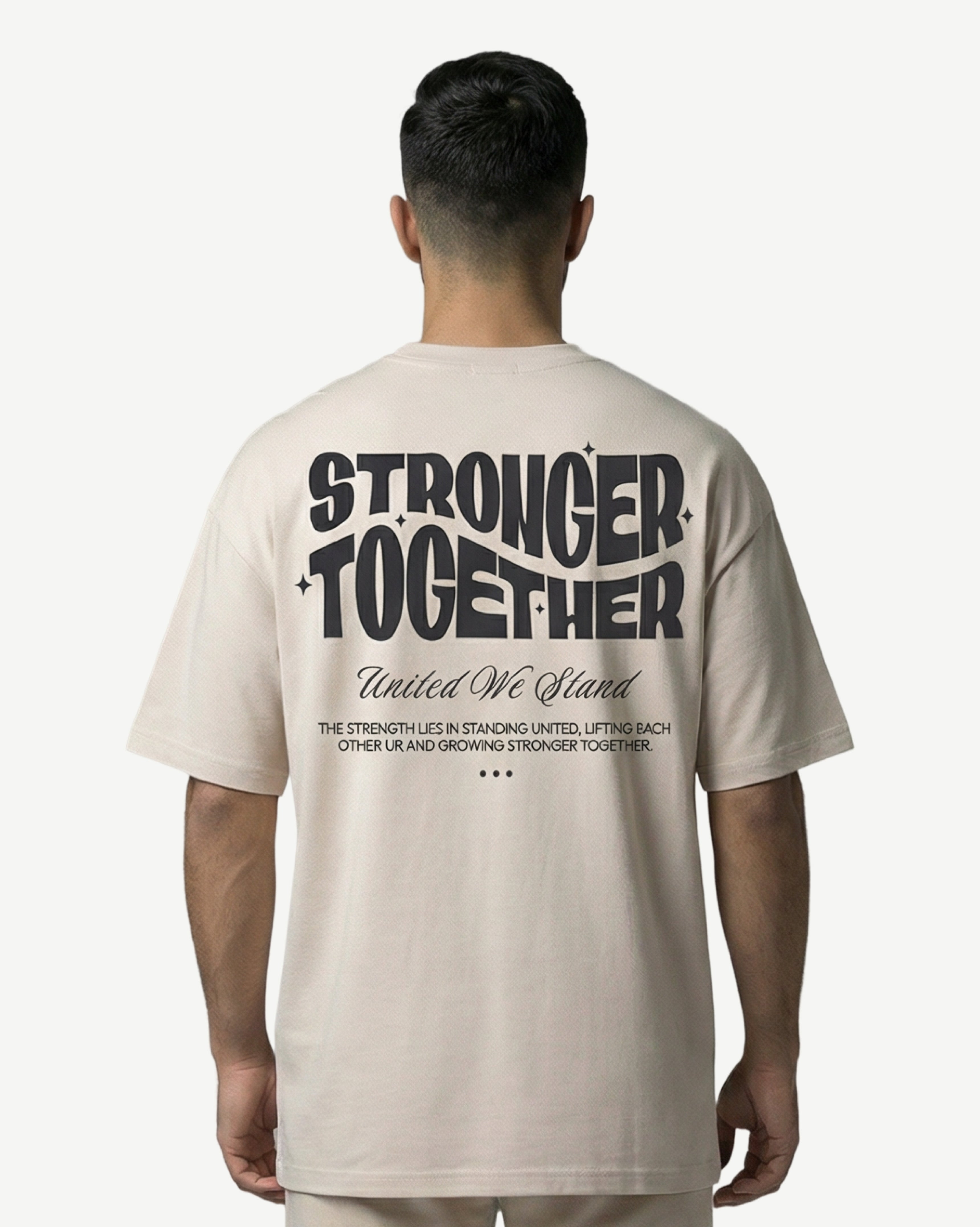 Men Oversized Stronger Together Graphic Tee