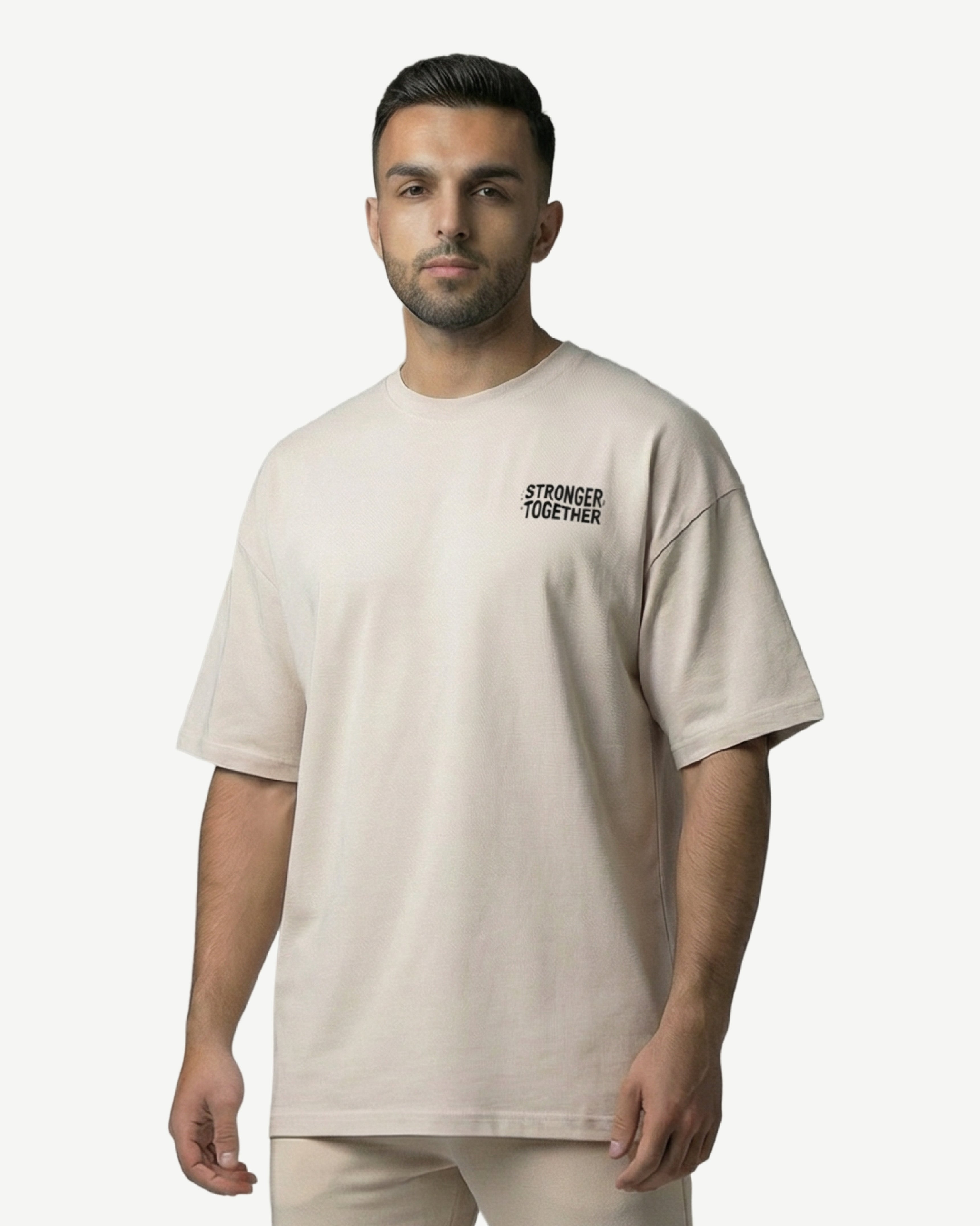 Men Oversized Stronger Together Graphic Tee