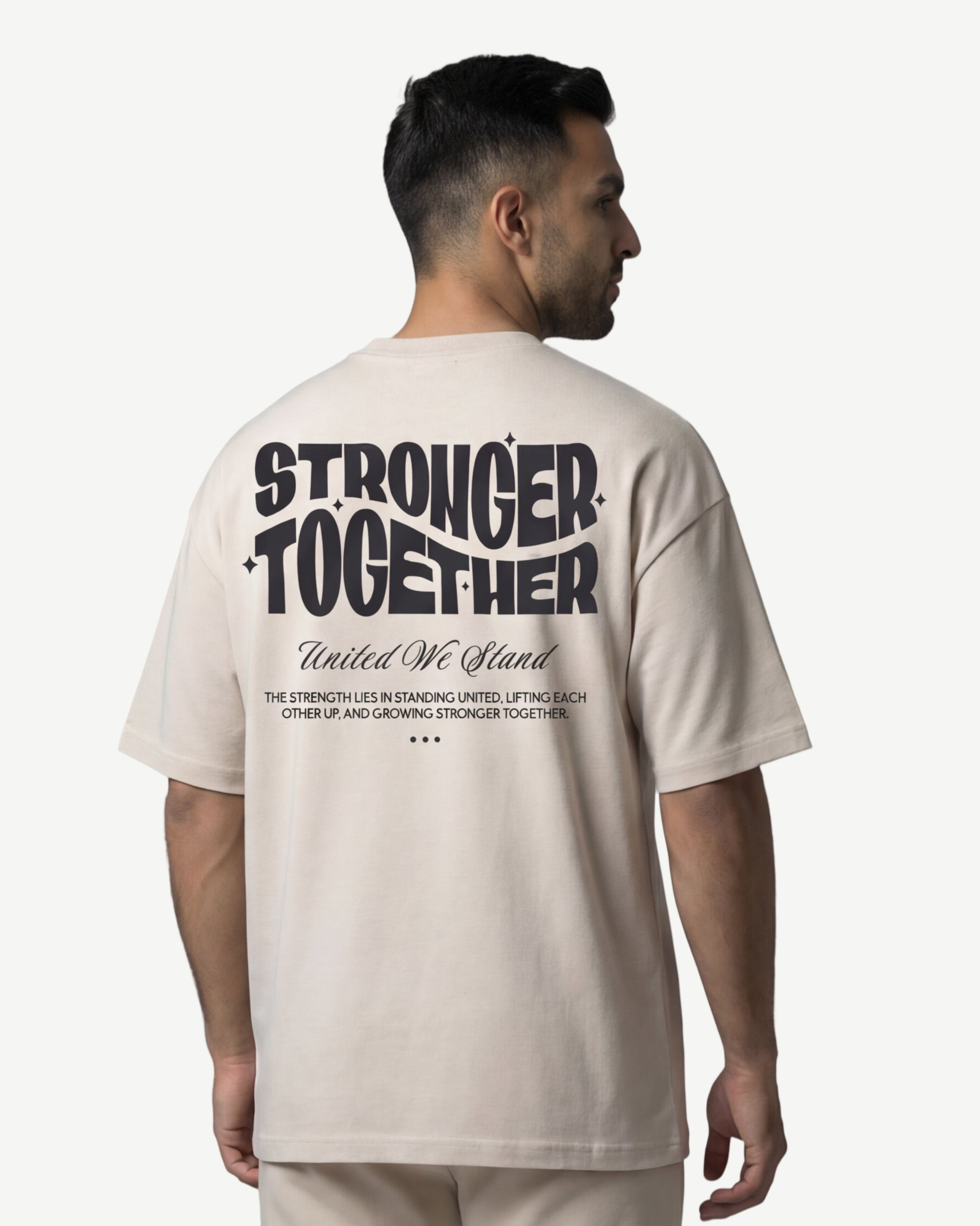 Men Oversized Stronger Together Graphic Tee