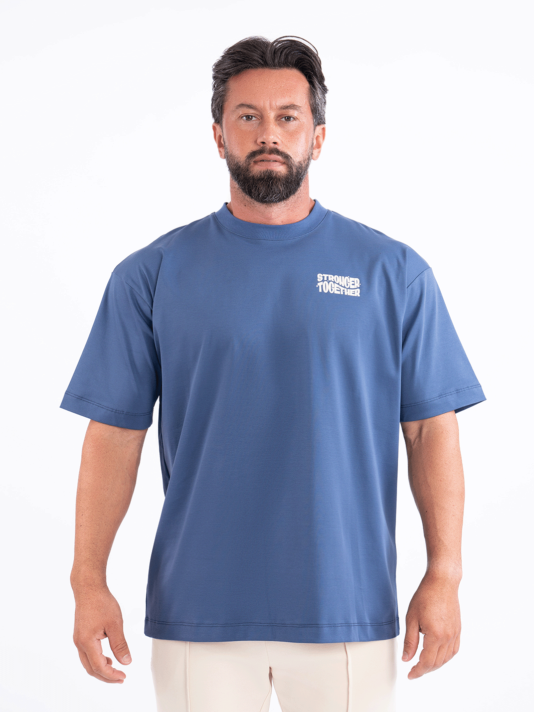 Men Oversized Stronger Together Graphic Tee