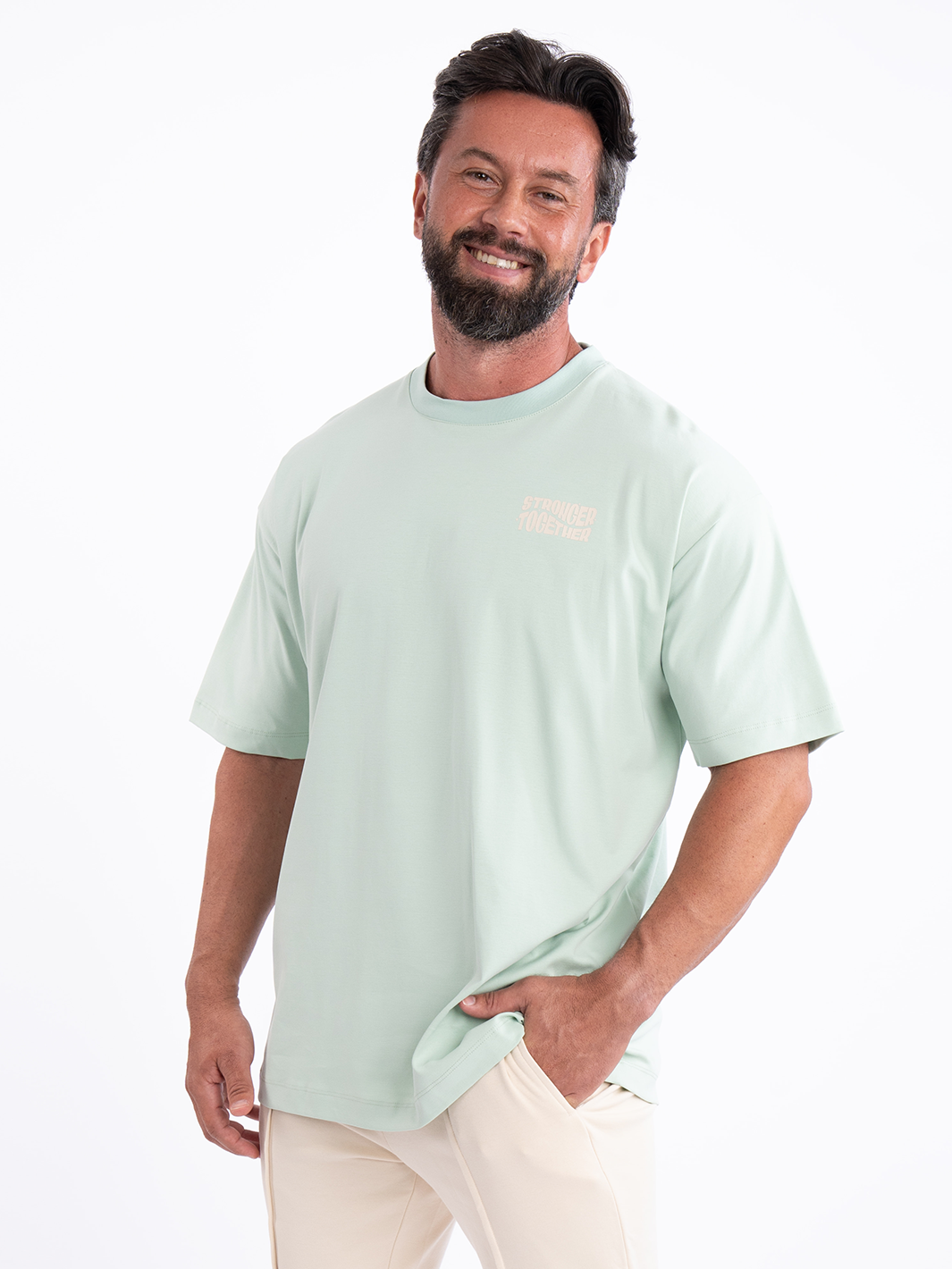 Men Oversized Stronger Together Graphic Tee