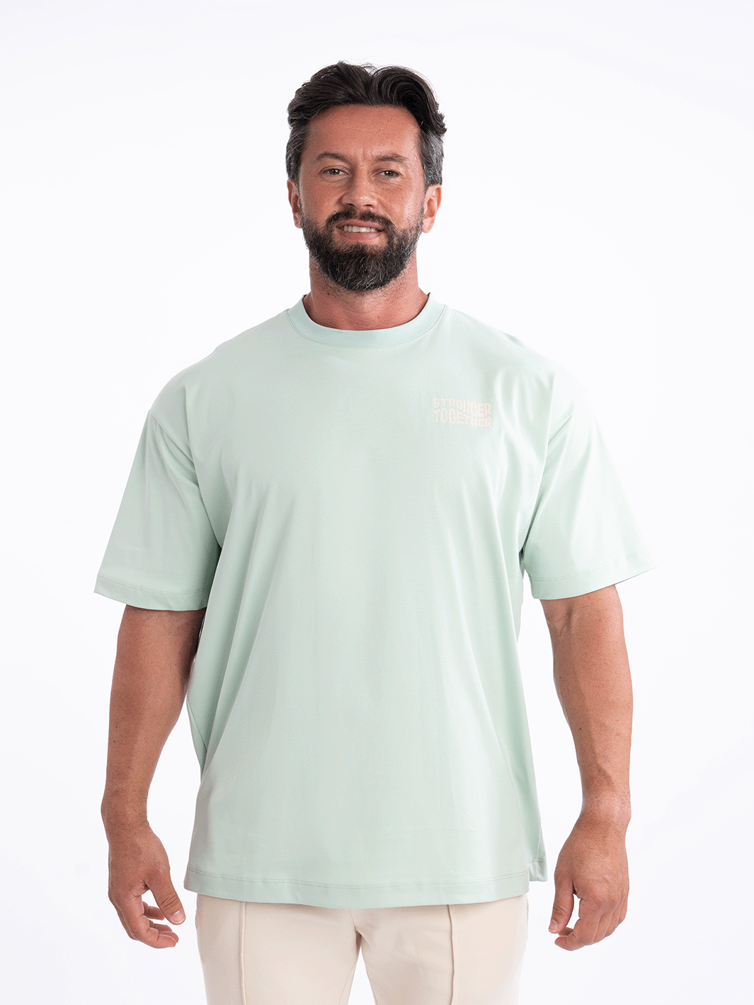 Men Oversized Stronger Together Graphic Tee