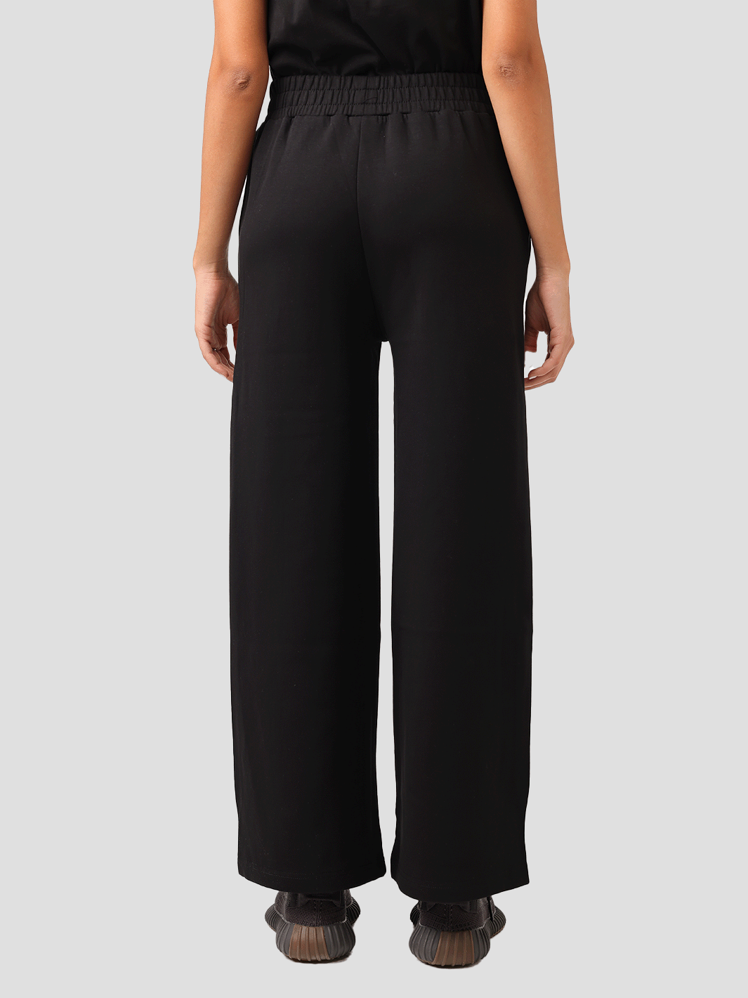 Women Wide High Waist Light Beige Pants