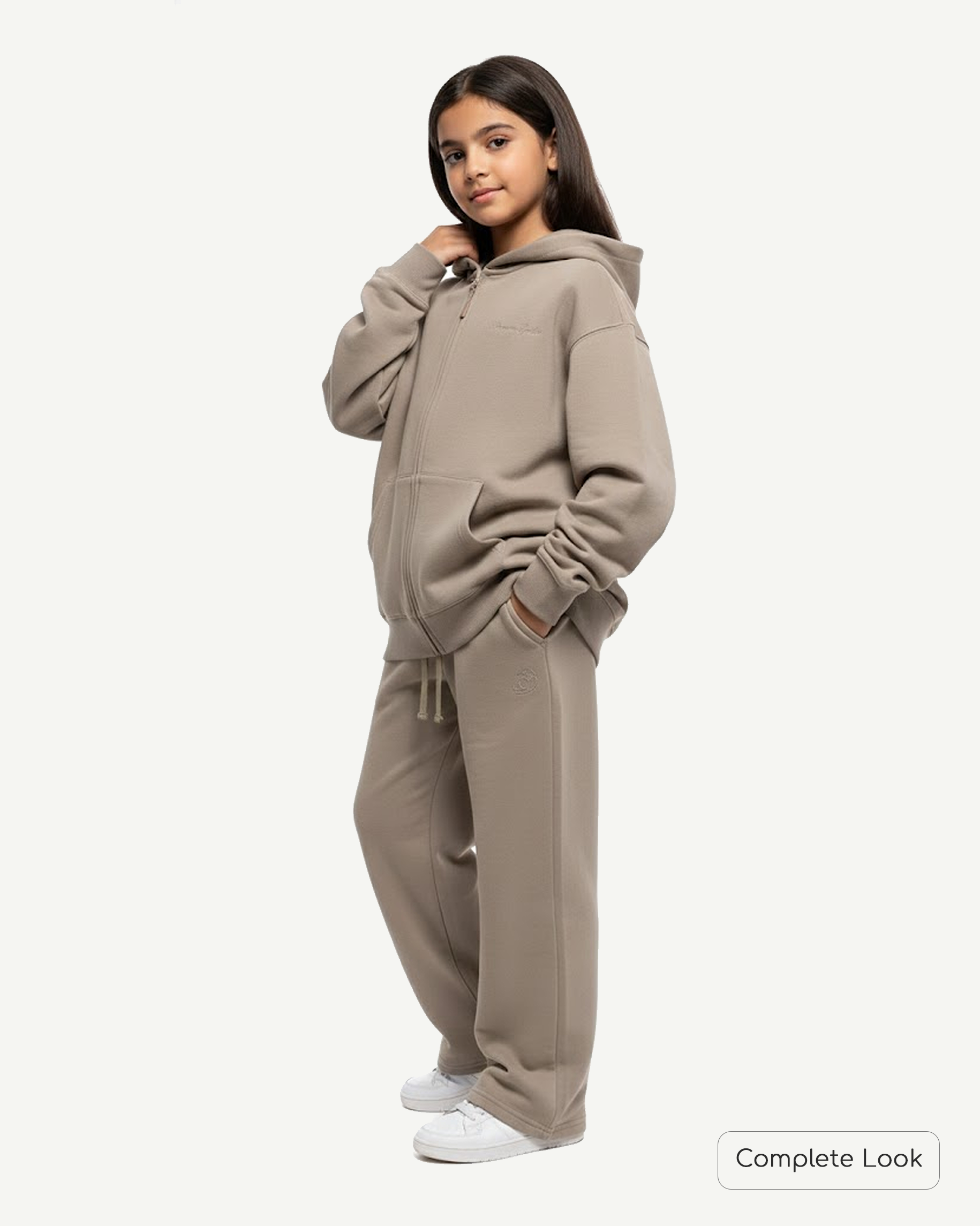 Embroidered Classic Full Zip Kids Hoodie