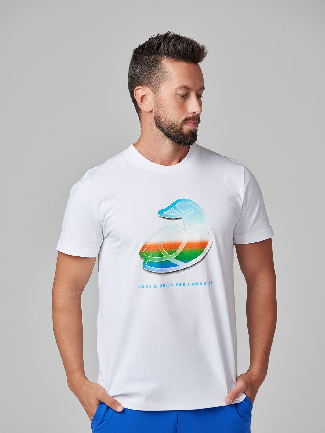 Men Cotton T-Shirt Love & Unity for Humanity