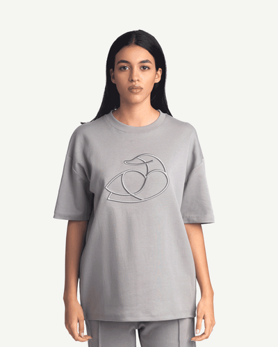 ADOS Women Cotton T Shirt with 3D Embroidery