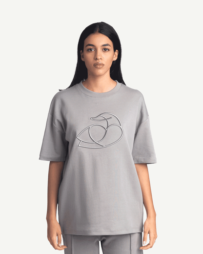ADOS Women Cotton T Shirt with 3D Embroidery