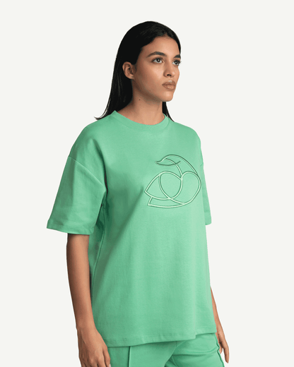 ADOS Women Cotton T Shirt with 3D Embroidery