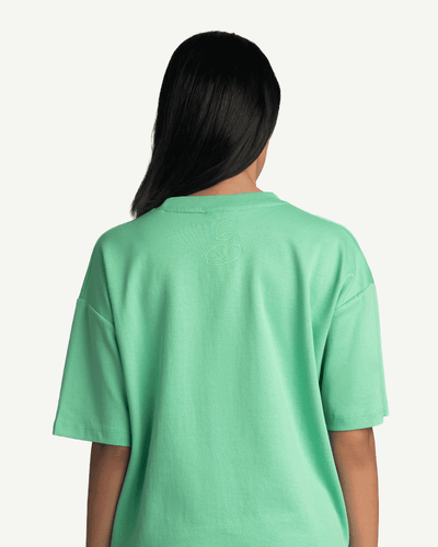 ADOS Women Cotton T Shirt with 3D Embroidery