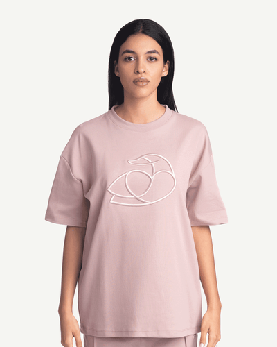 ADOS Women Cotton T Shirt with 3D Embroidery