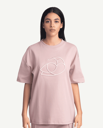 ADOS Women Cotton T Shirt with 3D Embroidery