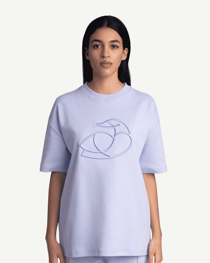 ADOS Women Cotton T Shirt with 3D Embroidery