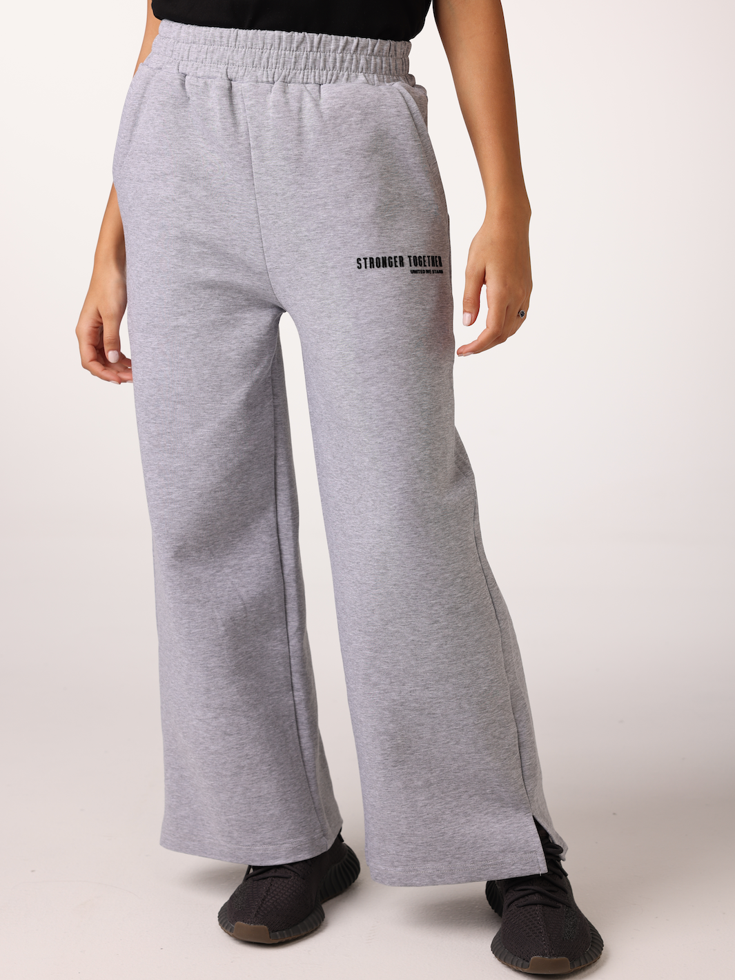 Women Wide High Waist Light Beige Pants