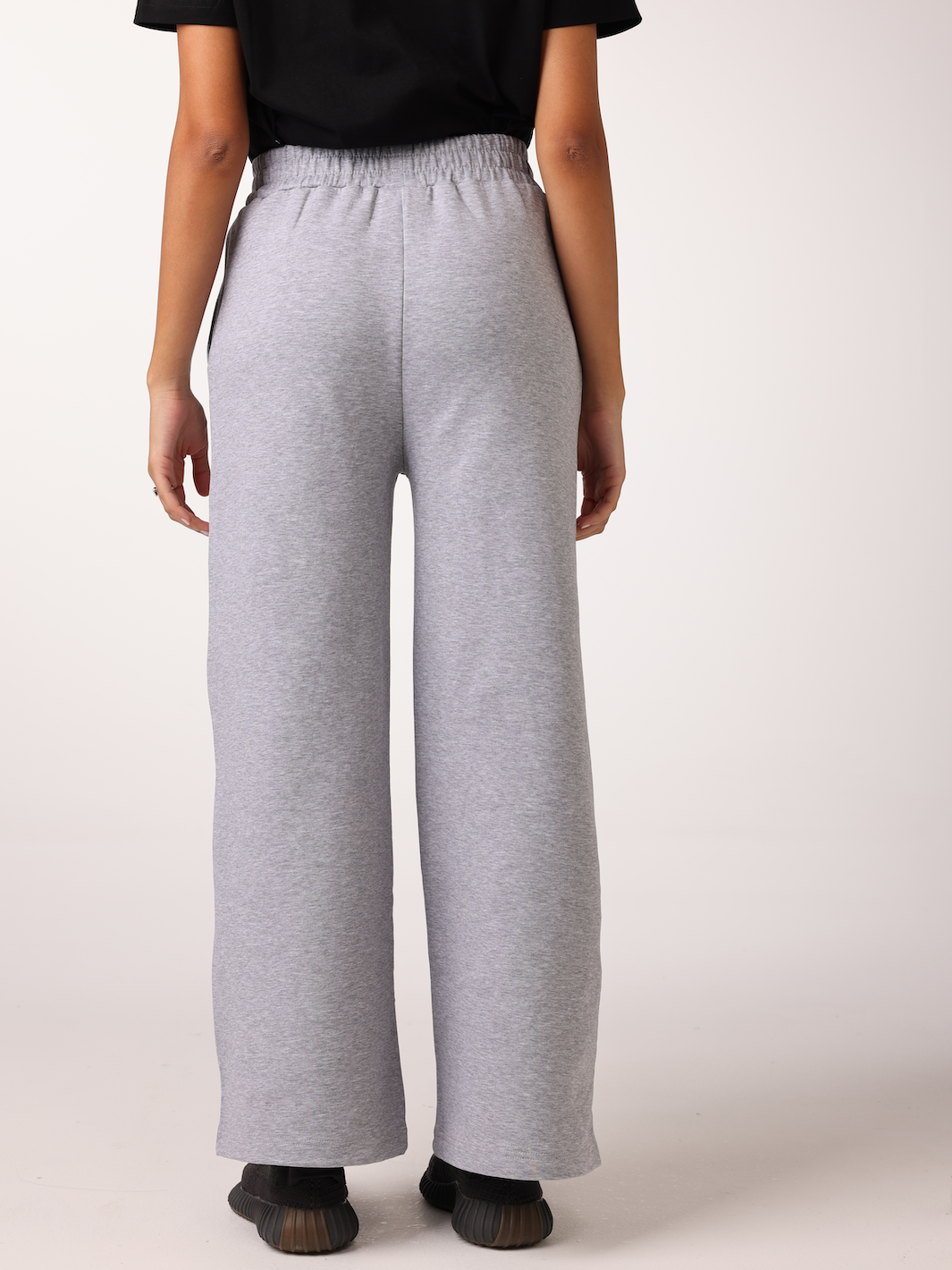 Women Wide High Waist Light Beige Pants