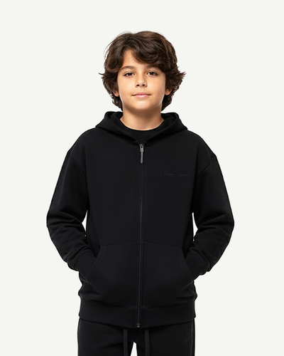Embroidered Classic Full Zip Kids  Hoodie