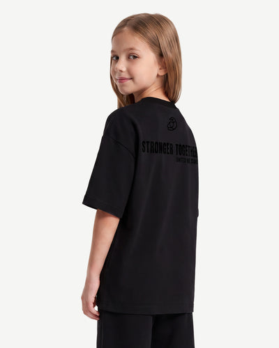 Kids Oversized Light Breathable T-Shirt - Stronger Together