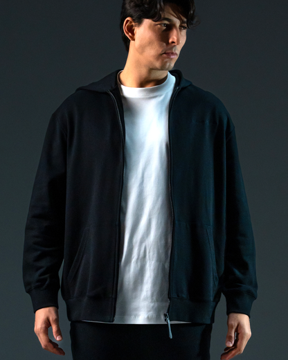 Embroidered Classic Full Zip Men Hoodie