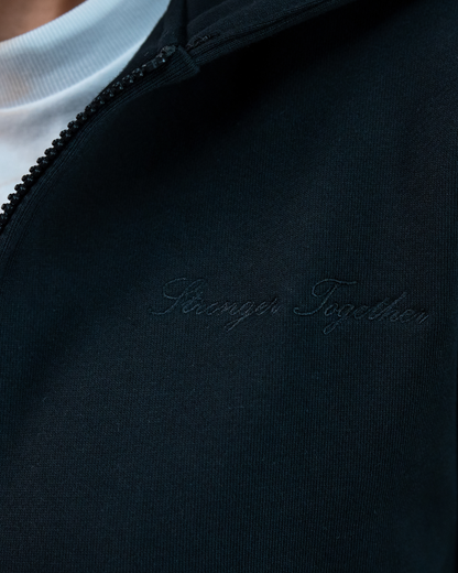 Embroidered Classic Full Zip Women Hoodie