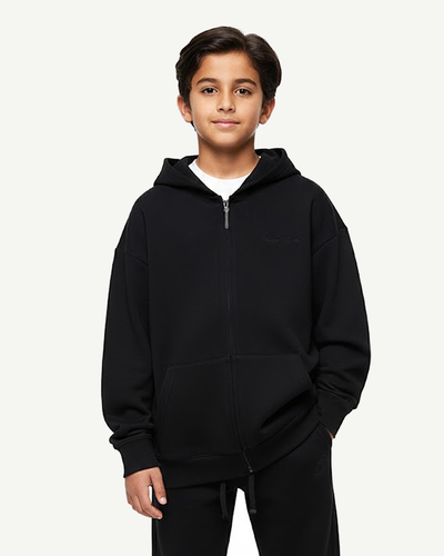 Embroidered Classic Full Zip Kids  Hoodie