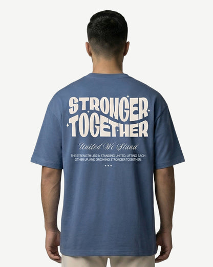 Men Oversized Stronger Together Graphic Tee