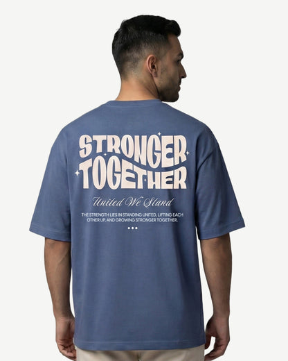 Men Oversized Stronger Together Graphic Tee