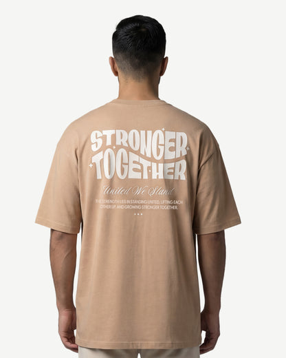 Men Oversized Stronger Together Graphic Tee