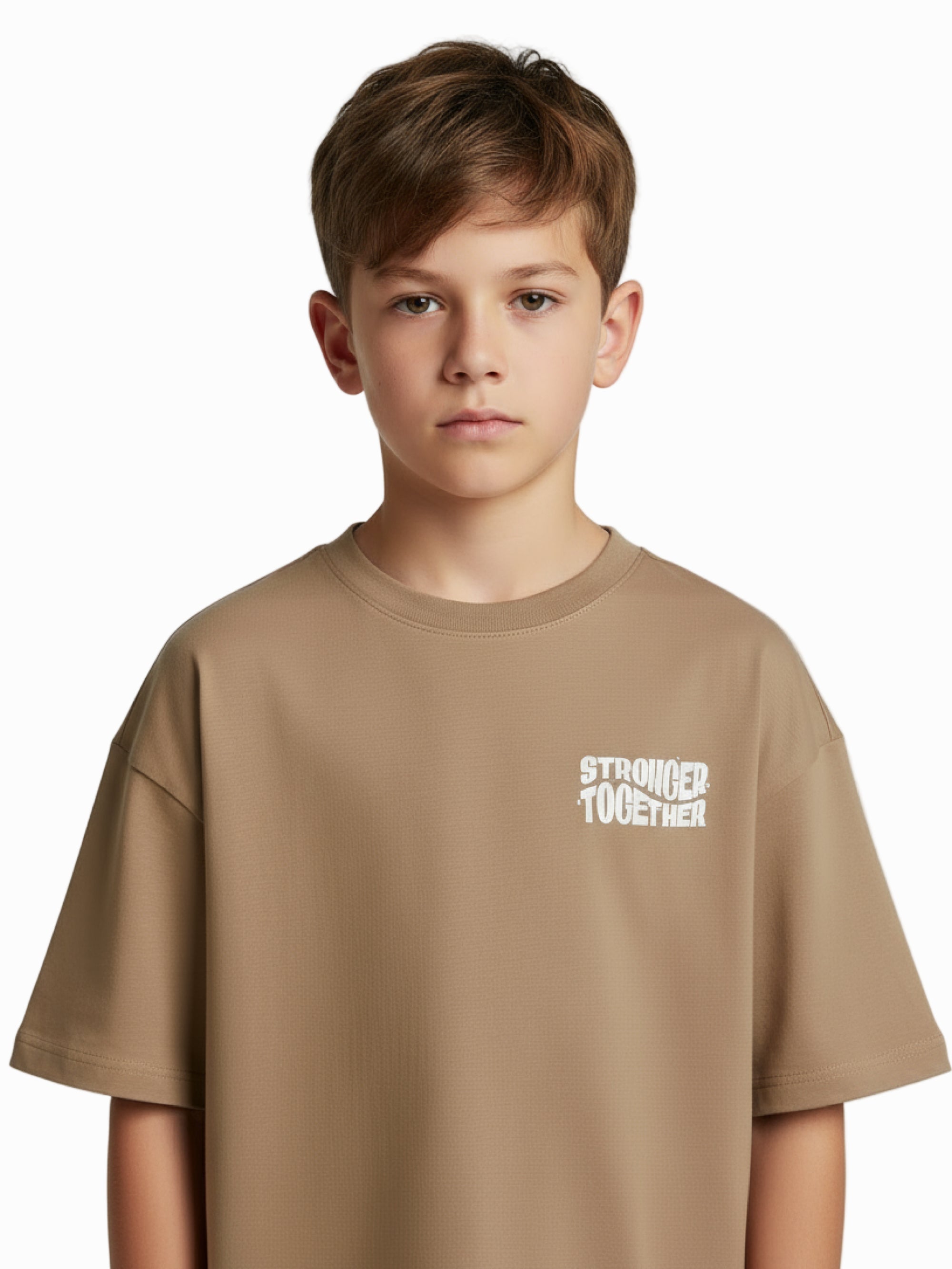 Kids Oversized Stronger Together Graphic Tshirt