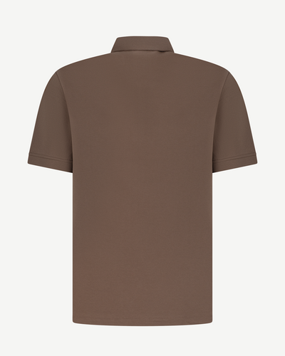 Half-Zip Textured Polo Shirt