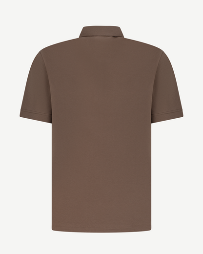 Half-Zip Textured Polo Shirt