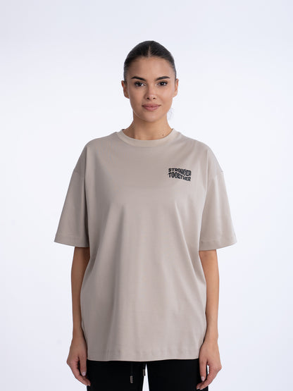 Women Oversized Stronger Together Graphic Tee