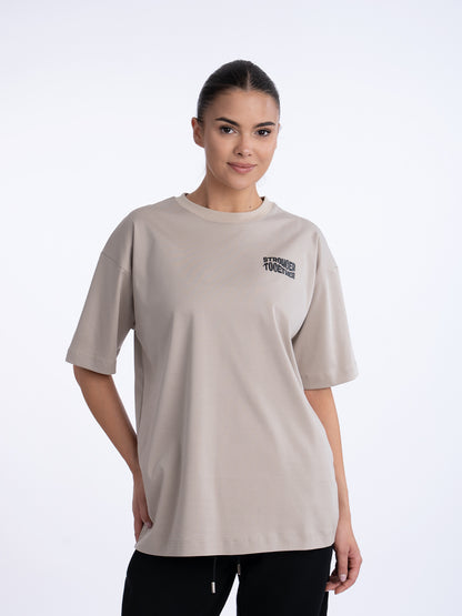 Women Oversized Stronger Together Graphic Tee
