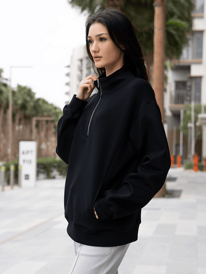 Half Zip Women Sweatshirt
