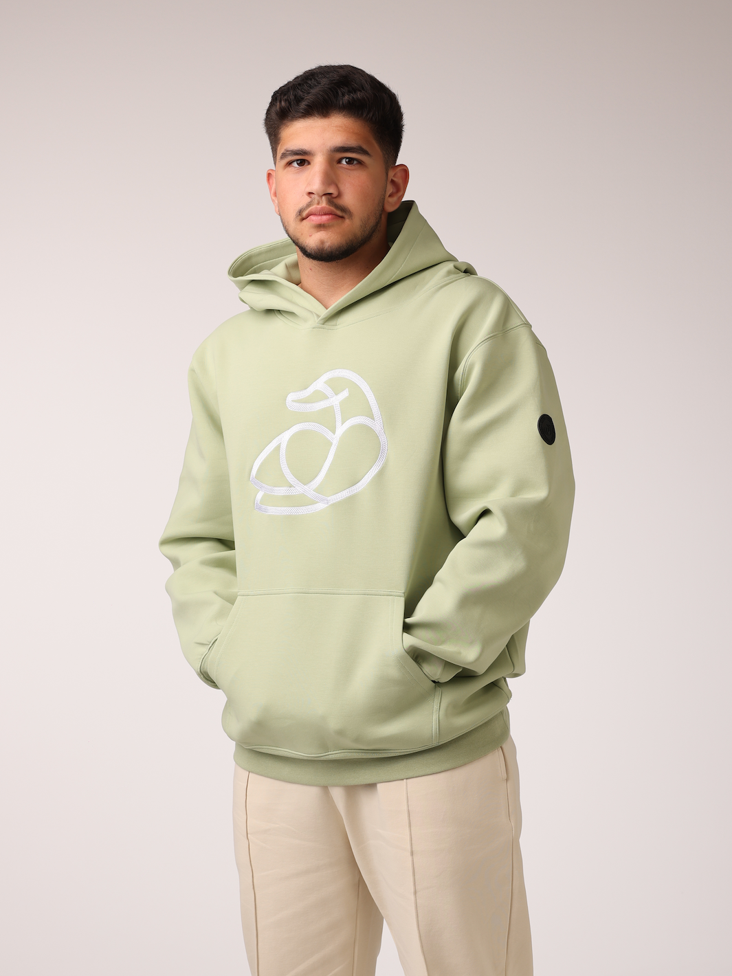 Men AD03 Soft Flat Embroidery Hoodie