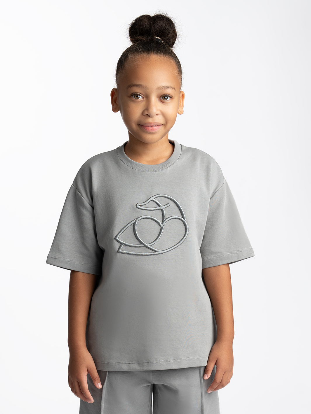 Kids OS Cotton T-Shirt with 3D Embroidery